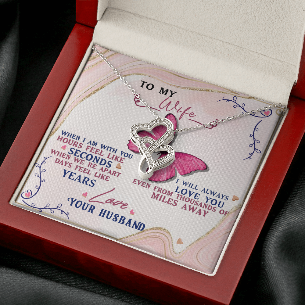 To My Wife | Double Heart Necklace