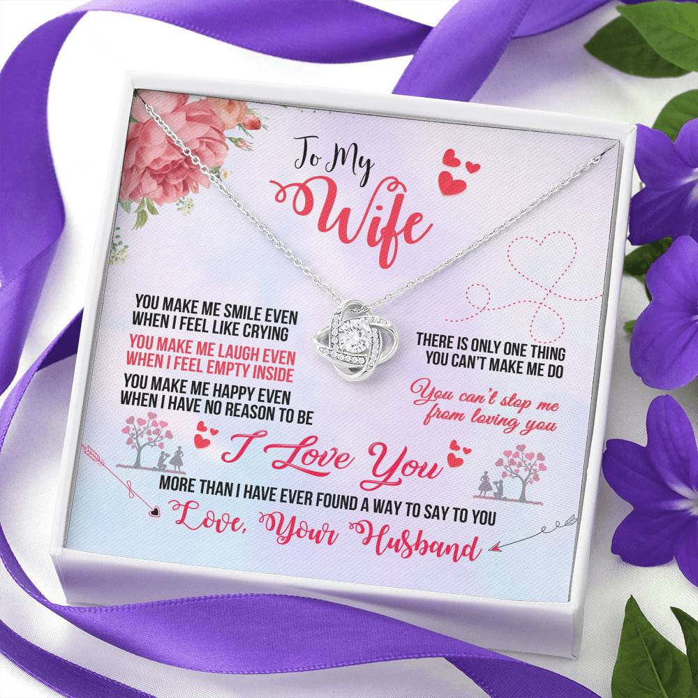 To My Wife Love Knot Necklace