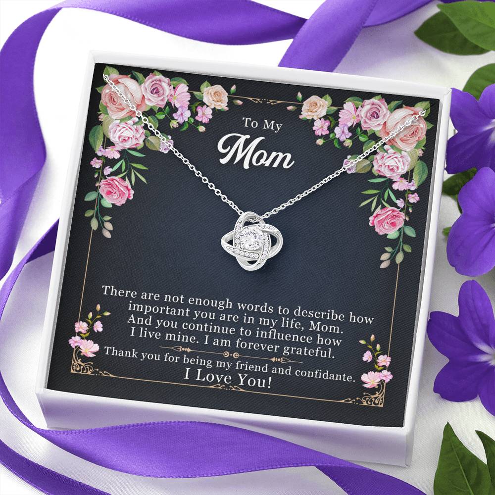 To My Mom Love Knot Necklace