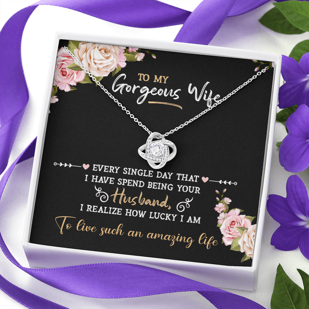 To My Wife Love Knot Necklace