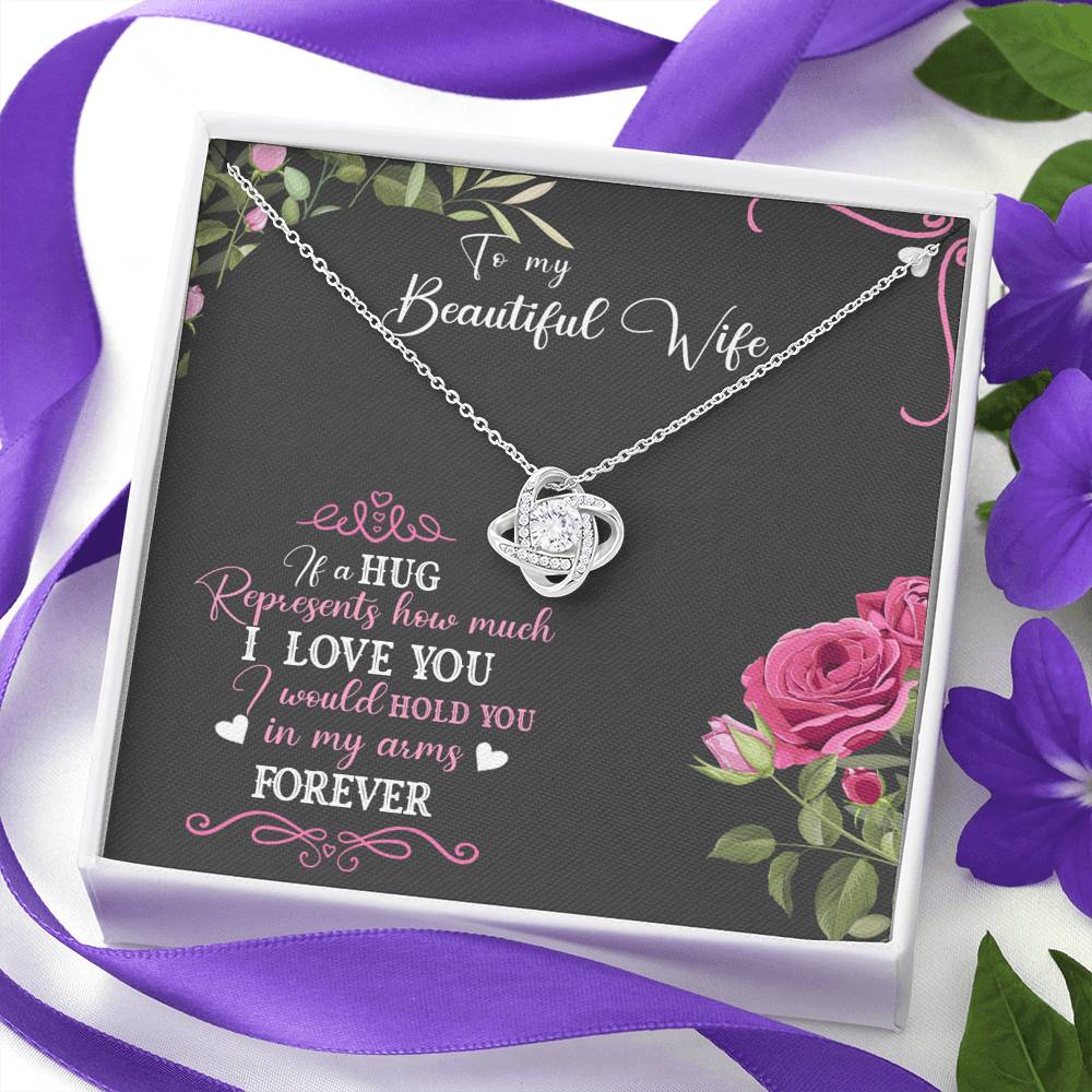 To My Beautiful Wife Love Knot Necklace