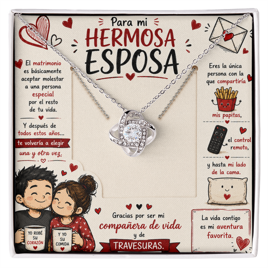 Collar Para Mi Esposa – Te Volvería a Elegir Una y Otra Vez | Regalo Romántico De Esposo A Esposa