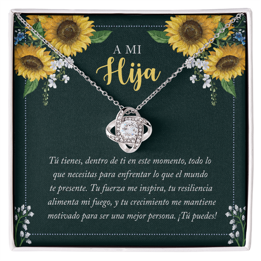 A Mi Hija Collar Nudo de Amor