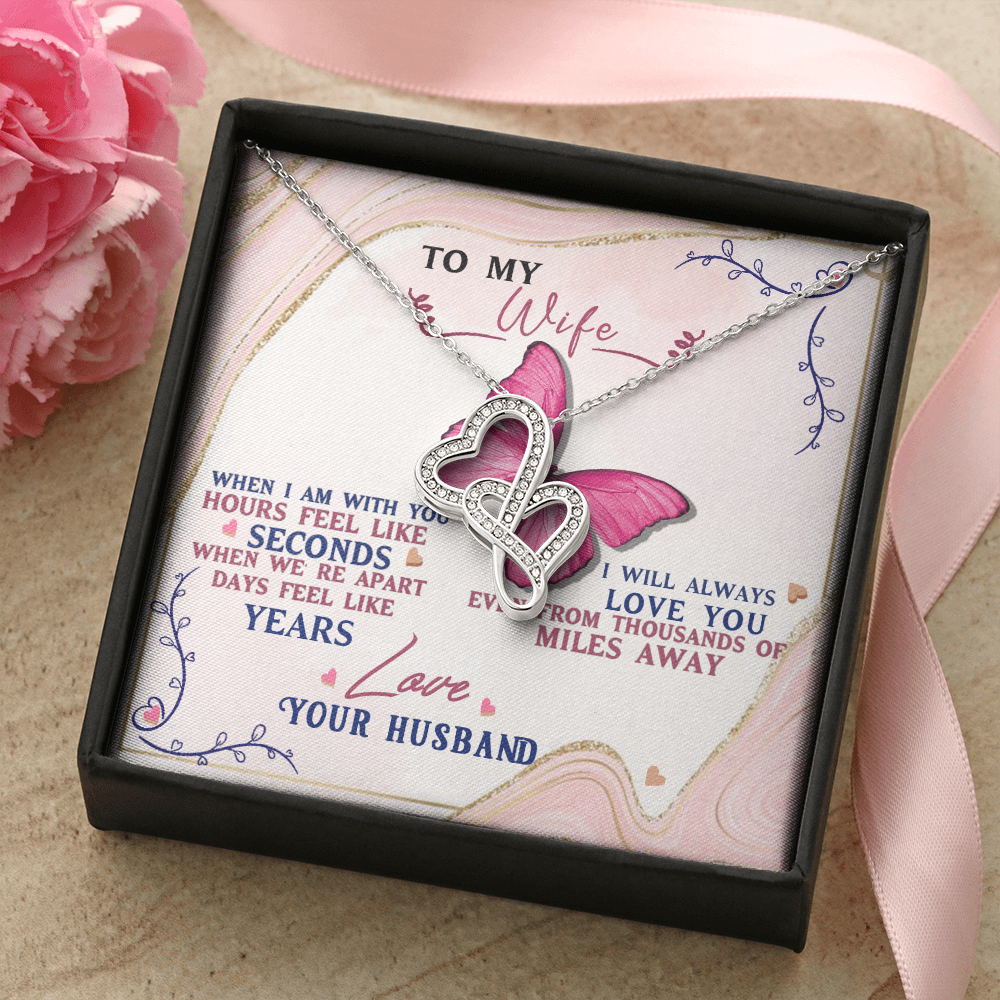 To My Wife | Double Heart Necklace