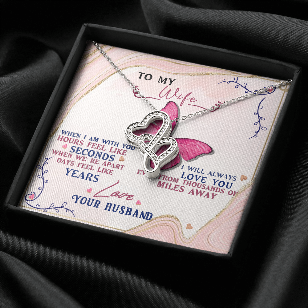 To My Wife | Double Heart Necklace
