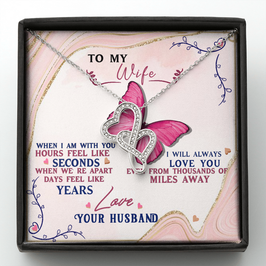 To My Wife | Double Heart Necklace
