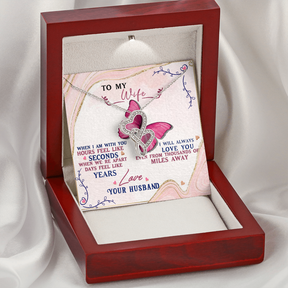 To My Wife | Double Heart Necklace