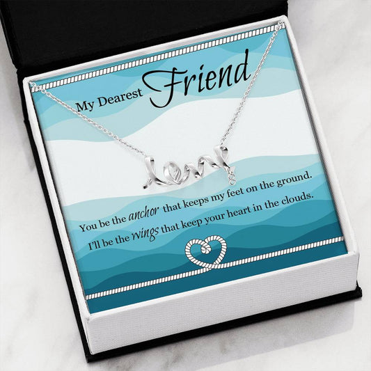 To My Daughter Scripted Love Necklace