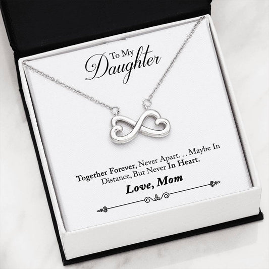 To My Daughter Infinity Heart Necklace