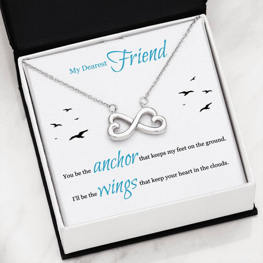 To My Dearest Friend Infinity Heart Necklace