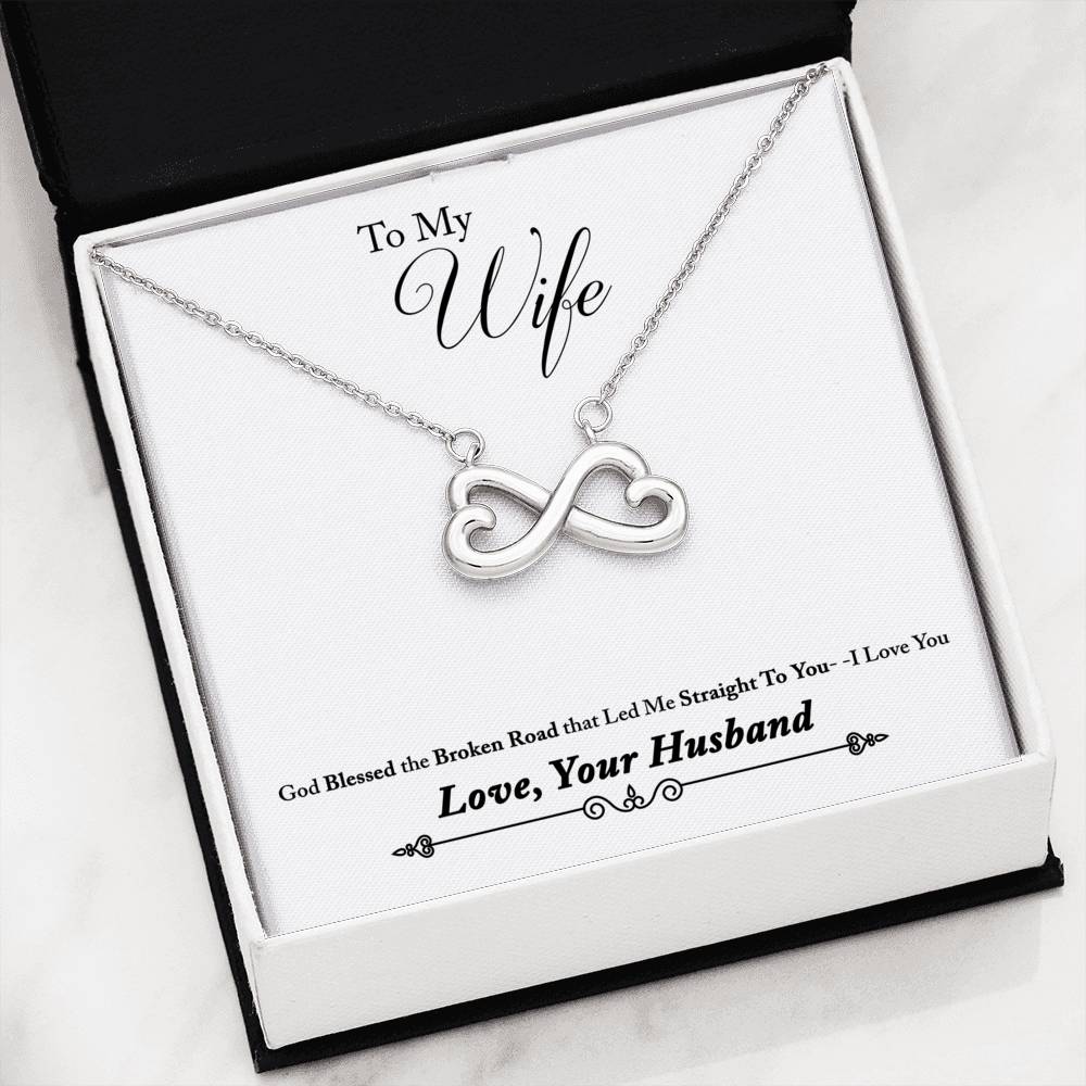 To My Wife Infinity Heart Necklace