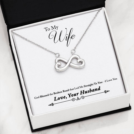 To My Wife Infinity Heart Necklace