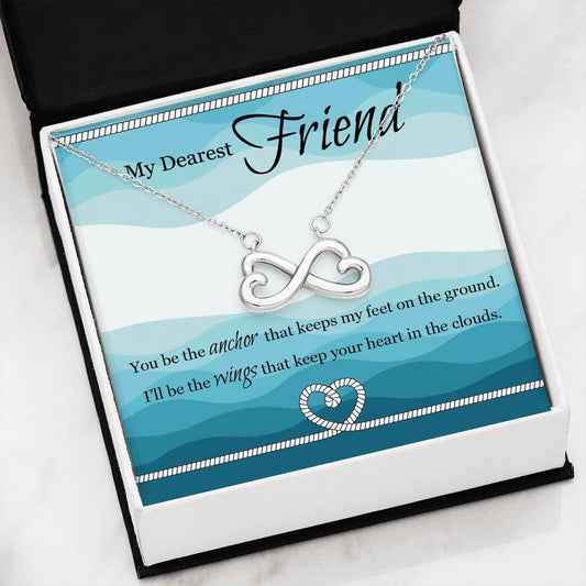 To My Dearest Friend Infinity Heart Necklace
