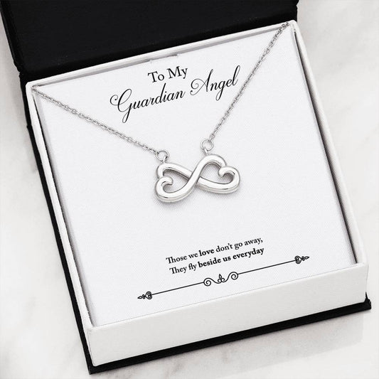 To My Guardian Angel Infinity Necklace