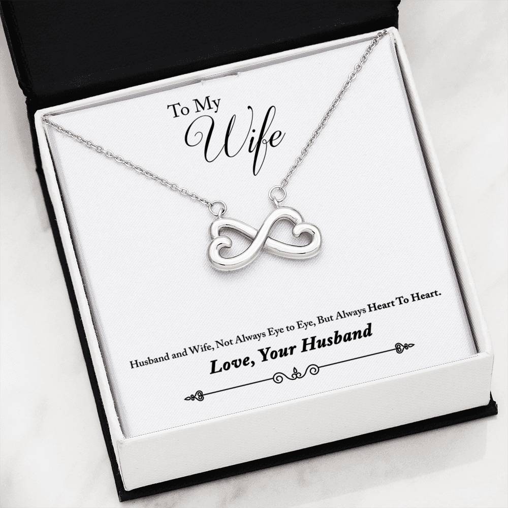 To My Wife Infinity Heart Necklace