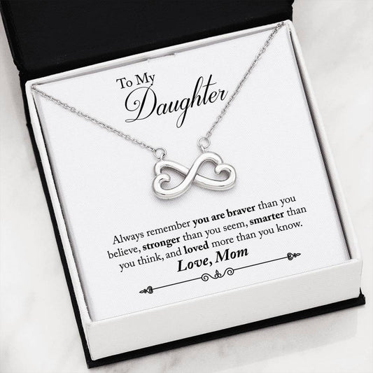 To My Daughter Infinity Heart Necklace