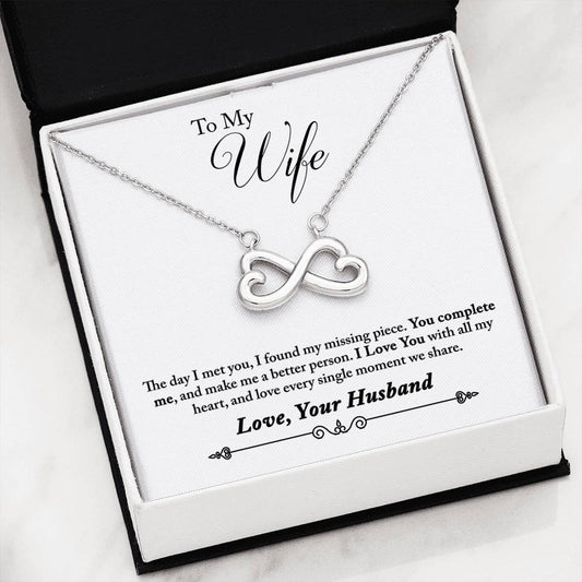 To My Wife Infinity Heart Necklace