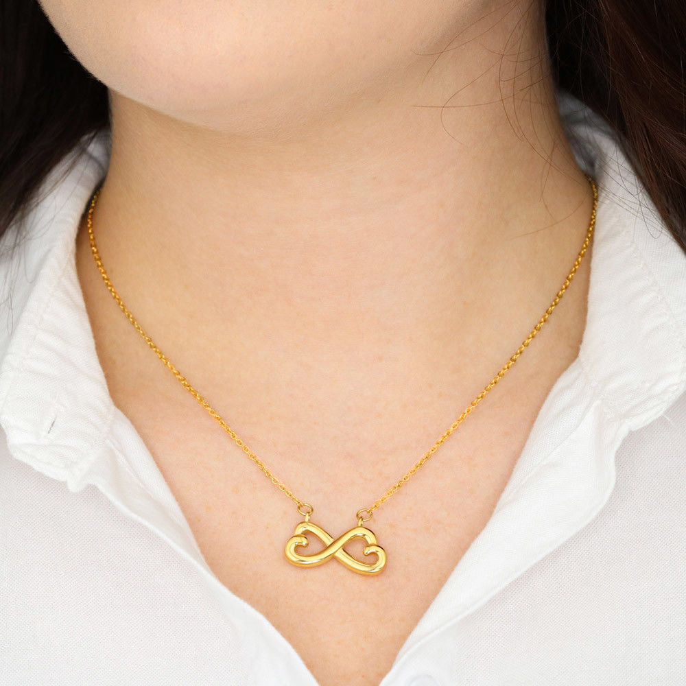 To My Daughter Infinity Heart Necklace