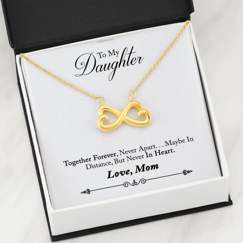 To My Daughter Infinity Heart Necklace