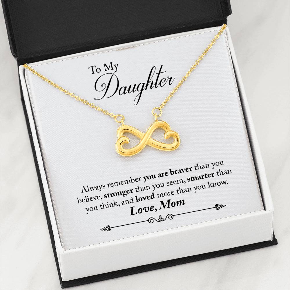 To My Daughter Infinity Heart Necklace