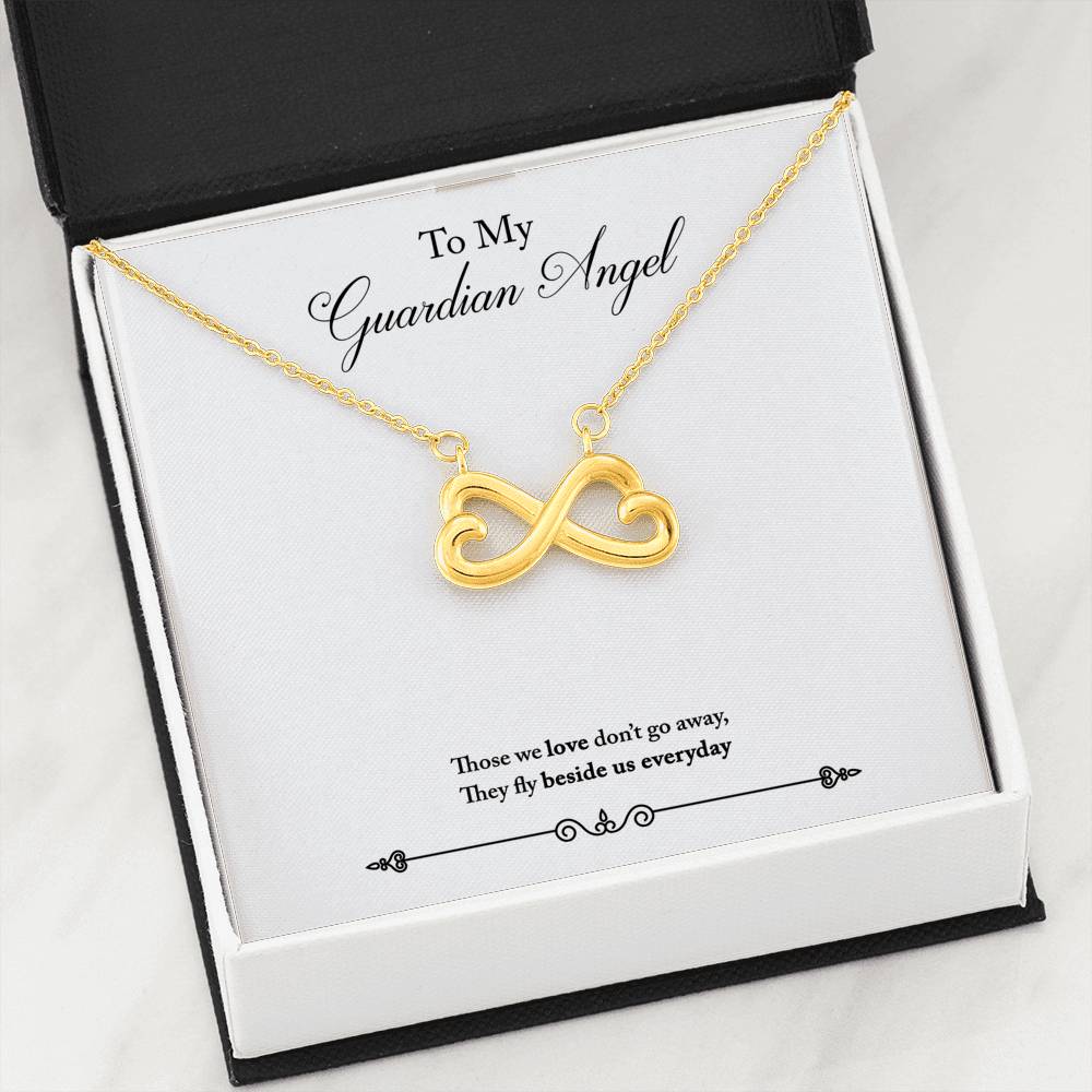 To My Guardian Angel Infinity Necklace