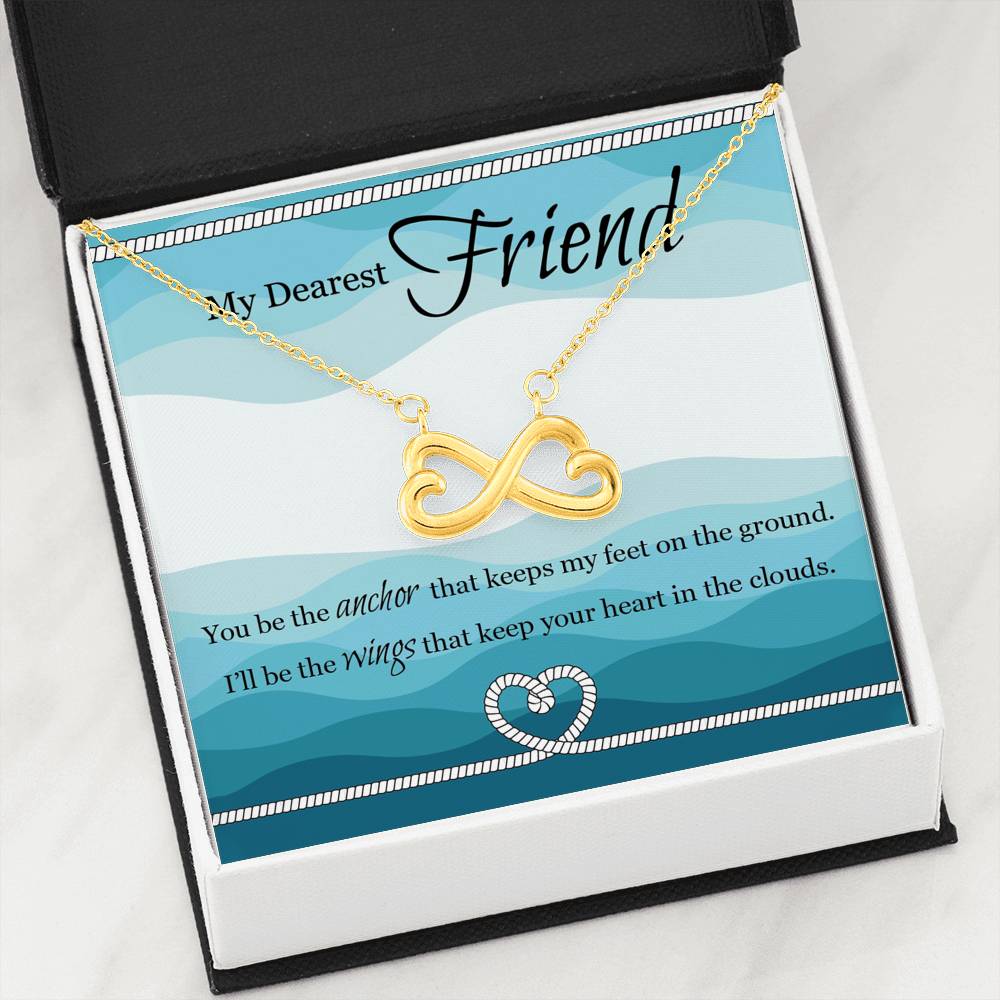 To My Dearest Friend Infinity Heart Necklace