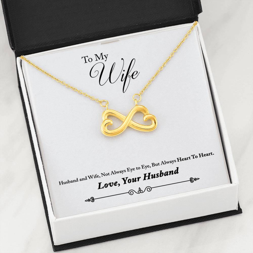 To My Wife Infinity Heart Necklace