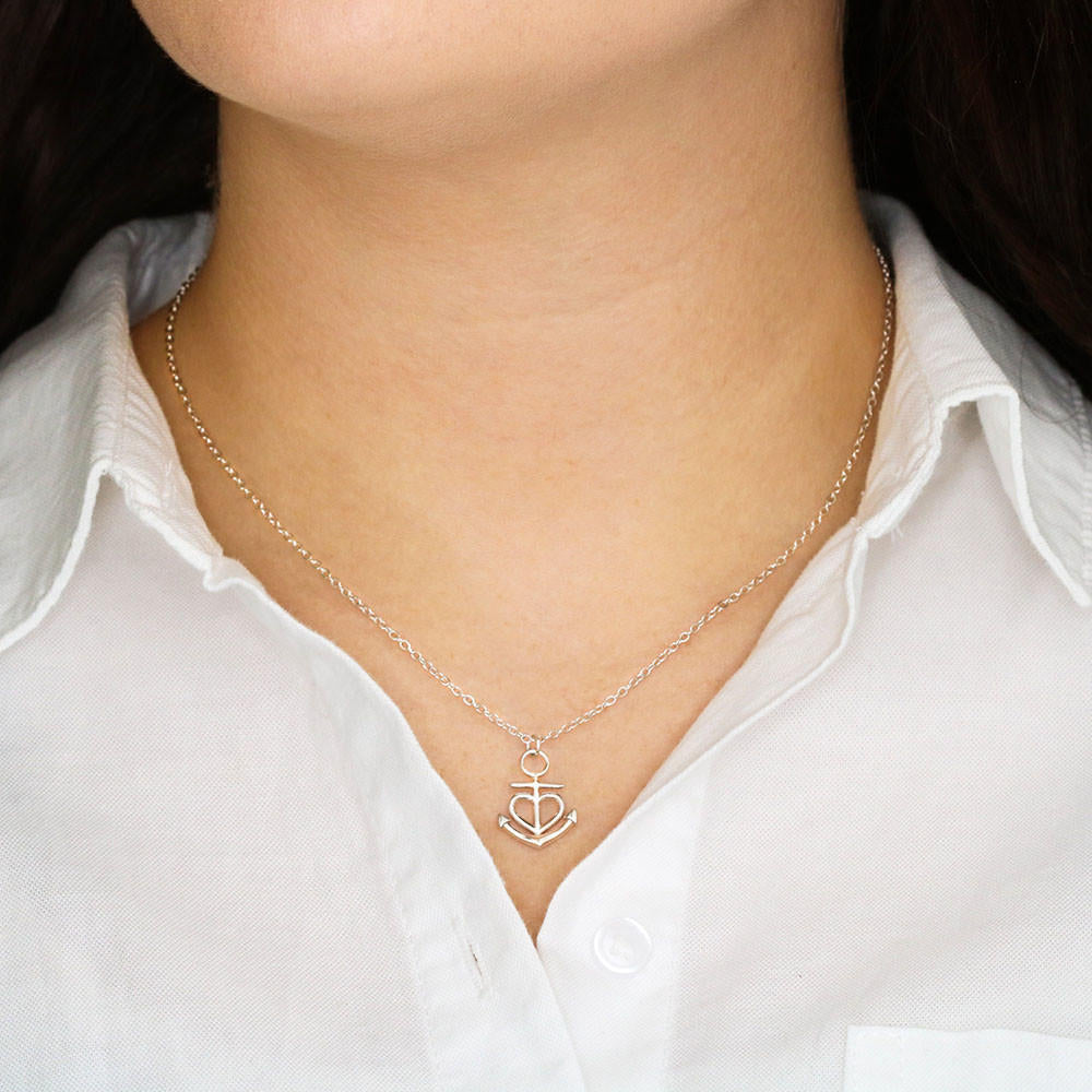 To My Daughter Anchor Necklace