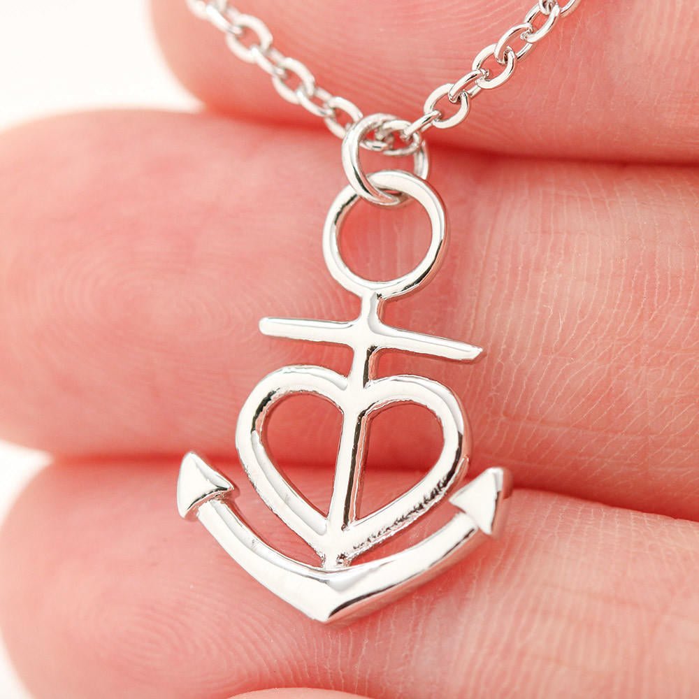 To My Daughter Anchor Necklace