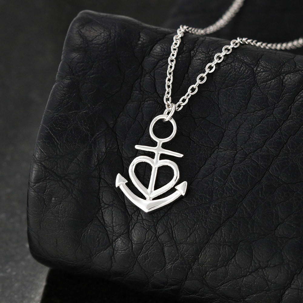 To My Daughter Anchor Necklace
