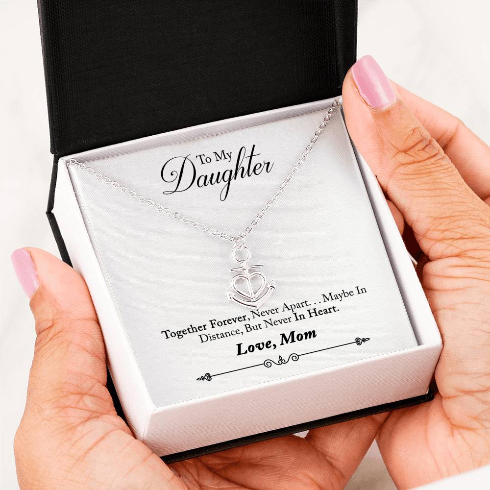 To My Daughter Anchor Necklace