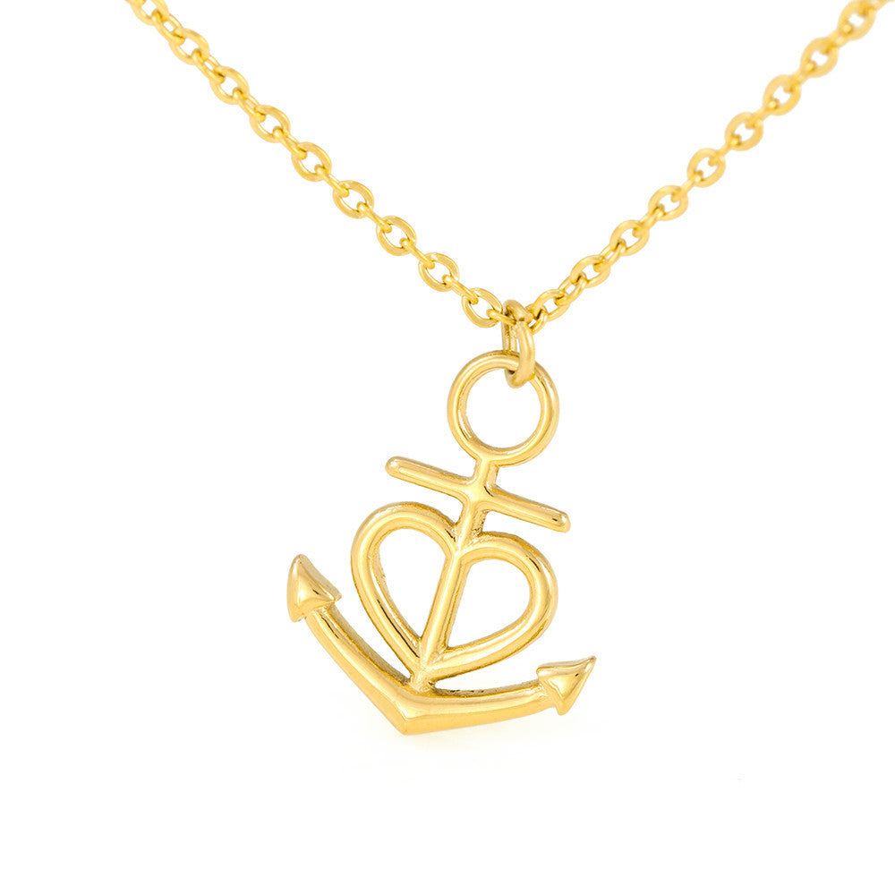 To My Daughter Anchor Necklace