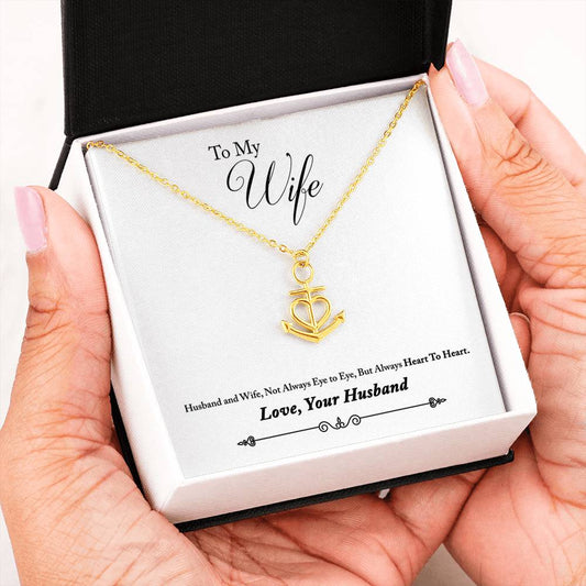 Heart To Heart Anchor Pendant Necklace