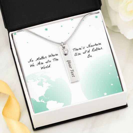Birthstone Name Necklace with Message Card