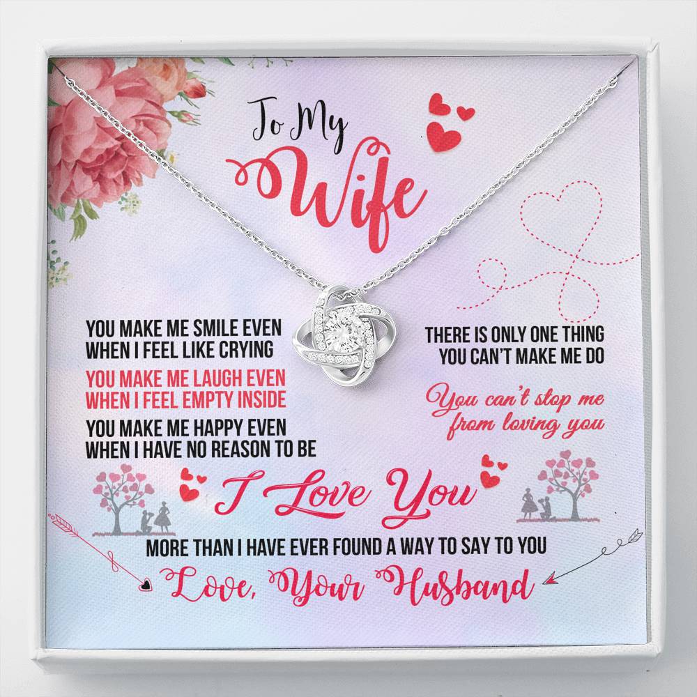 To My Wife Love Knot Necklace