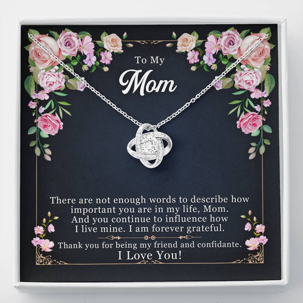 To My Mom Love Knot Necklace