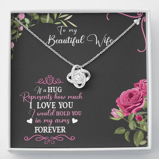 To My Beautiful Wife Love Knot Necklace