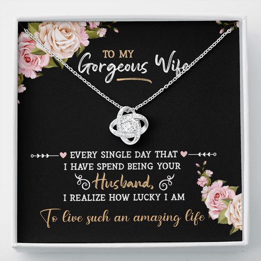 To My Wife Love Knot Necklace