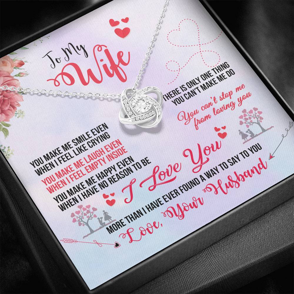 To My Wife Love Knot Necklace