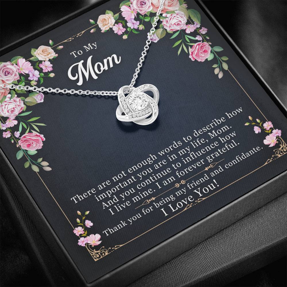 To My Mom Love Knot Necklace